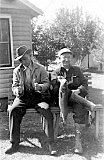 Fritz and Fred Roethlisberger telling fish stories.